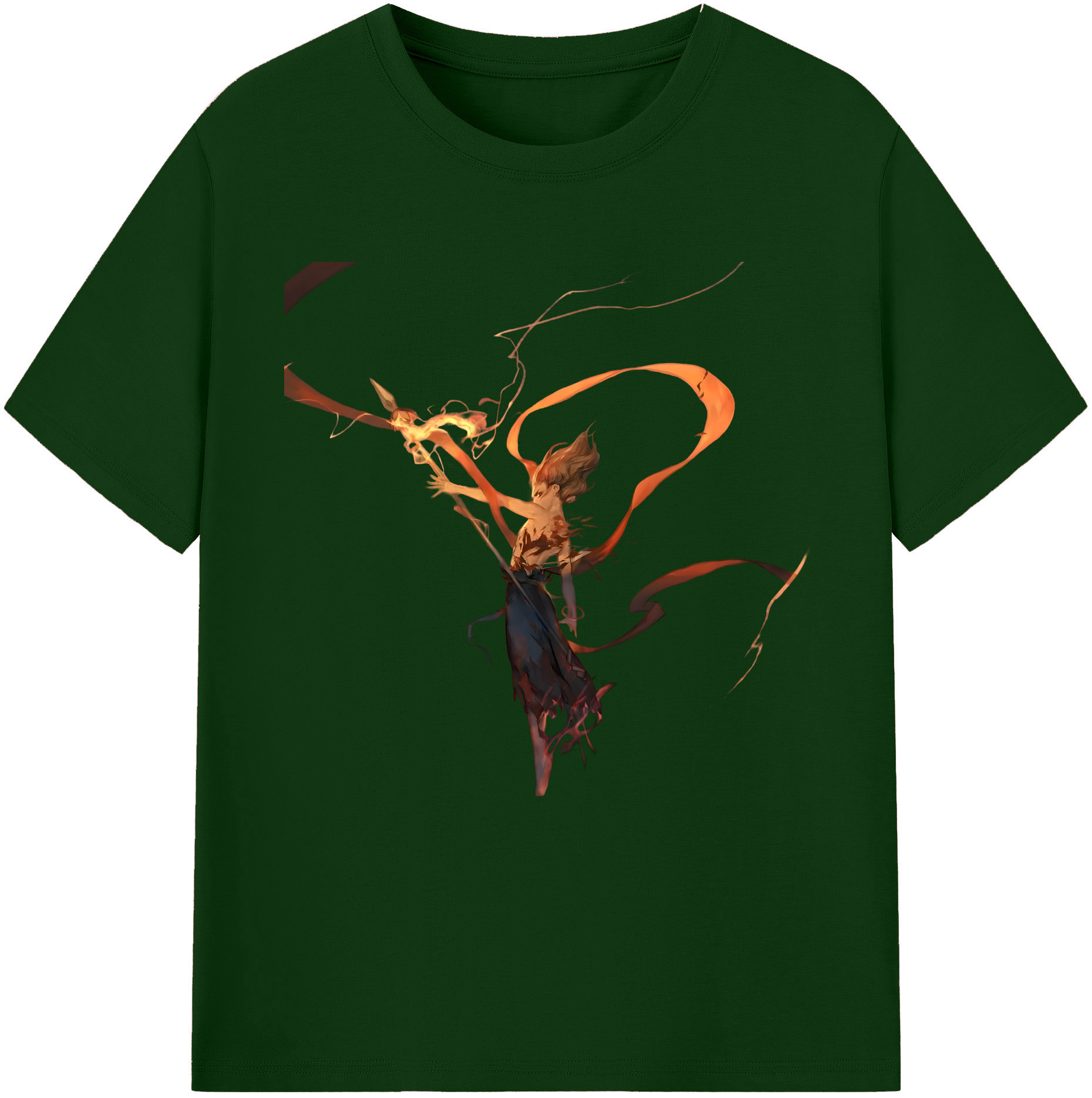 （画像用） Ne Zha 2 ナタ 魔童の大暴れ 綿100％半袖Tシャツ（フロントプリント）